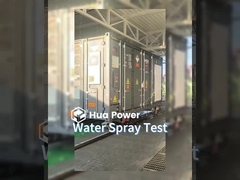 Когда энергосберегающие шкафы Hua Power подвергаются испытаниям в испытании на водяном распыле